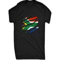 Gifteepix 0056 south africa flag ripped For Men Black Medium