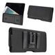 DFV mobile Case Metal Belt Clip Horizontal Textile and Leather with Card Holder for Tesla Smartphone 3.1 Black