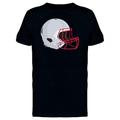 Teeblox American Football Helmet Flat Tee Men's -Image by Shutterstock Black XL