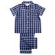 Mini Vanilla Boys' Traditional Summer Check Cotton Pyjamas - Blue - Size 4-5Y