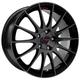 Fox Wheels FX004 Alloy Wheels in Black Gloss Set of 4 - 17x7.5 Inch ET35 5x100 PCD 73.1mm Centre Bore Gloss Black, Black
