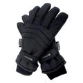 Thinsulate Mens 3M 40 gram Thermal Insulated Waterproof Ski Gloves - Black - Size Medium/Large