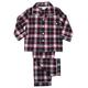 Mini Vanilla Boys Jordan Check Traditional Pyjamas - Burgundy Cotton - Size 4-5Y