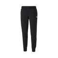 Puma Womens Essentials Full-Length Closed Sweatpants Jogging Bottoms - Black Cotton - Size Medium