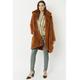 Jayley Womens Oversized Faux Fur Coat - Rust - One Size