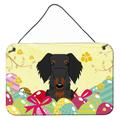 Caroline's Treasures Easter Eggs Wire Haired Dachshund Black Tan Wall or Door Hanging Prints Multicolored 8x12