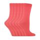 Sock Snob Womens - 6 Pairs Ladies Plain Coloured Cotton Socks - Coral - Size UK 4-6.5