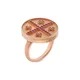 Liberty 18K Rose Gold & Ruby Cross Ring