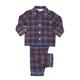 Mini Vanilla Boys Traditional Cotton Blue and Red Check Pyjama Set - Blue & Red - Size 3-4Y