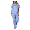 Slenderella Womens Pyjama PJ3134 - Blue Cotton - Size Medium