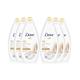 Dove Body Wash Silk Glow Sulfate-free Moisturising for Silky Soft Skin, 6x450ml - Cream - One Size