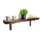 Moderix - Reclaimed Wooden Shelf with Bracket Bent Up 6' 140mm - Colour Burnt - Length 120cm