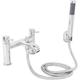 Modern Chrome Bath Shower Mixer Tap with Hand Held Shower Head Set - NRG