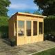 Mercia 8 x 8ft Contemporary Double Door Curved Roof Summer House with Assembly
