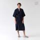 Linen Tales Bilberry Blue Linen Summer Bathrobe L-XL