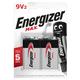 Energizer Max 9V Batteries - Pack of 2