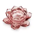 Small Pink Glass Tea Light Holder