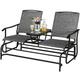 2 Seater Garden Rocking Lounge with Centre Table