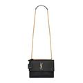 Saint Laurent Medium Sunset Croc-Embossed Shoulder Bag