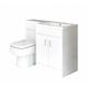 Milano - Lurus - White 1105mm x 770mm Modern Bathroom Combination Basin and Toilet wc Unit - Right Hand