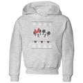 Disney Mickey and Minnie Kids' Christmas Hoodie - Grey - 11-12 Years - Grey