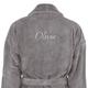 Bathrobe for Women - Grey L/XL With Text