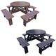 Dovedale Adult Recycled Plastic Round Outdoor Picnic Table - 8 Seater