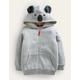 Shaggy-Lined Animal Hoodie Grey Girls Boden, Grey Marl Koala