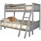 Wooden Triple Bunk Bed in Grey