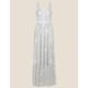Alexis Embellished Maxi Dress Silver