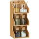 Relaxdays - 3-Tier Bamboo Organizer, Office Stationery Filing Cabinet, Spice Rack, hwd 41 x 18 x 17 cm, Natural