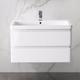 Wall Hung Drawer Vanity Unit Basin Bathroom Storage Furniture 800mm Gloss White