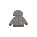 Carter's Zip Up Hoodie: Brown Print Tops - Size 3 Month