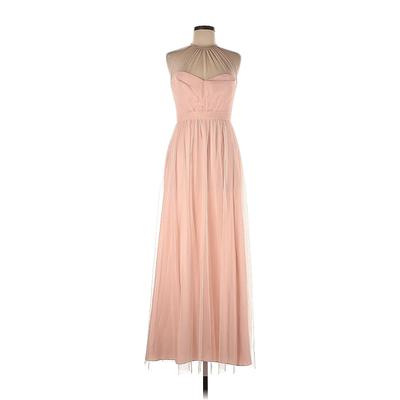 Amsale Cocktail Dress - Formal: Pink Solid Dresses - Women's Size 8 Tall