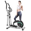 Dripex Elliptical Cross Trainer For Home, 8 Level Resistance Magnetic Elliptical Machine, Elliptical Trainer w/ 6KG Flywheel, Pulse Sensor, LCD Monitor, Device Holder