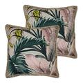 furn. Amazonia Polyester Filled Cushions, Polyester (Twin Pack), Rayon, Green