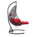 Patio PE Rattan Swing Chair With Stand and Leg Rest for Balcony, Courtyard