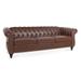 Modern 84" PU Sofa Rolled Arm Chesterfield Three Seater Sofa for Living Room