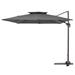 12ft×12ft Square Double Top Outdoor Offset Umbrella Cantilever Patio Umbrella With 360 Degree Rotation