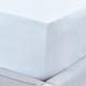 DUSK Linen/Cotton White Fitted Sheet - Single - Deep