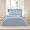 Dorma 300 Thread Count 100% Cotton Sateen Norfolk Blue Duvet Cover Light Blue