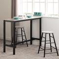 Athens Rectangular Bar Table with 2 Stools Grey