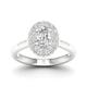 The Diamond Story Platinum 1ct Total Diamond Oval Ring