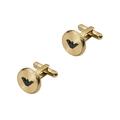 Emporio Armani Men's Yellow Gold Tone Logo Cufflinks