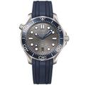 Omega Seamaster Diver Men's Blue Rubber Strap Watch