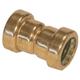 Pegler Yorkshire Copper Pipe Fitting, Push Fit Straight Coupler for 15mm pipe