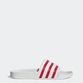 Badesandale ADIDAS ORIGINALS "ADILETTE" Gr. 38, weiß (cloud white, better scarlet, cloud white) Schuhe Badelatschen Pantolette Strandschuhe