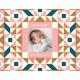 Modern Baby Quilt Plush Fleece Photo Blanket, 80x60", Gifts Pink