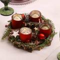 Natural Christmas Candle Holder Centrepiece