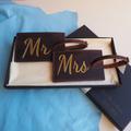 Mr And Mrs Leather Luggage Tags